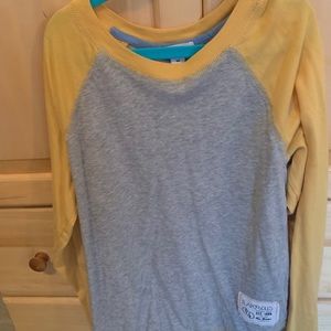 Boys long sleeve baseball tee